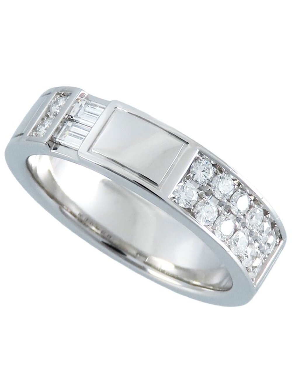 Harry Winston Traffic Accent Band Ring Platinum Diamond Large